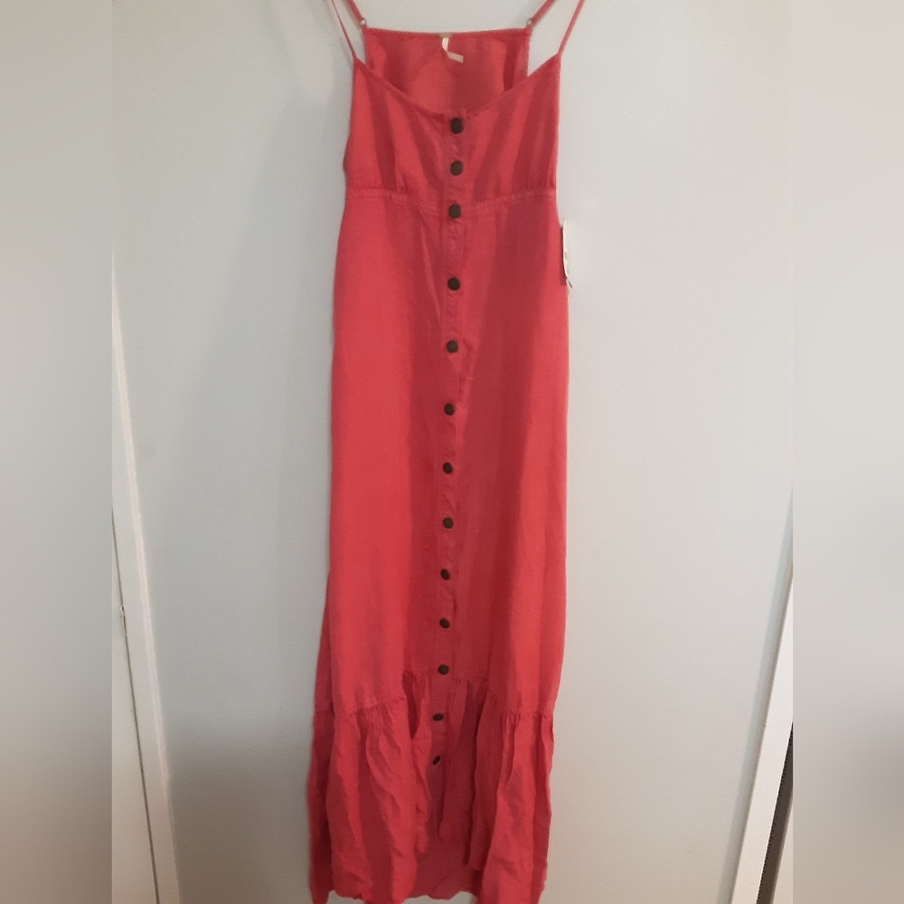 Free People Pink/Red Sleeveless Button-Down Dress Size Xs - Picture 6 of 9